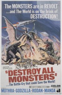 Distruggi tutti i mostri Godzilla poster del film