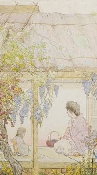 Detmold Edward Julius Japanese Figures In A Garden Pavilion 1908