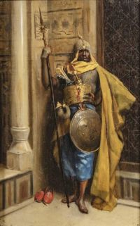 Deutsch Ludwig The Moorish Guard Ca. 1892 canvas print