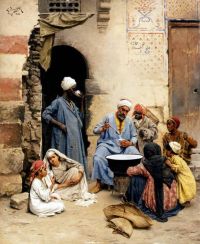 Deutsch Ludwig The Sahleb Vendor Cairo 1886 canvas print