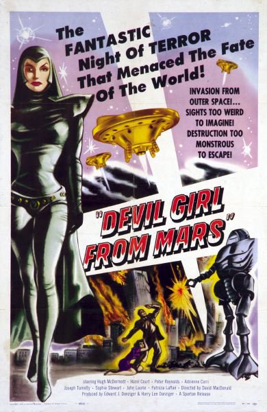 Devil Girl From Mars 2 Movie Poster stampa su tela