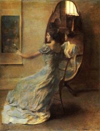 거울 앞의 토마스 윌머 듀잉 Ca. 1908 10