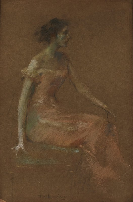 Dewing Thomas Wilmer In Pink No 11 1910 canvas print