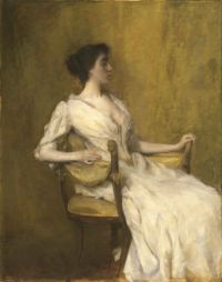 Dewing Thomas Wilmer Lady In White canvas print