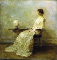 ندى توماس ويلمر سيدة باللون الأبيض رقم 2 كاليفورنيا. 1910 طباعة قماش