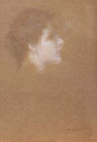 Dewing Thomas Wilmer Portrait Of A Lady canvas print