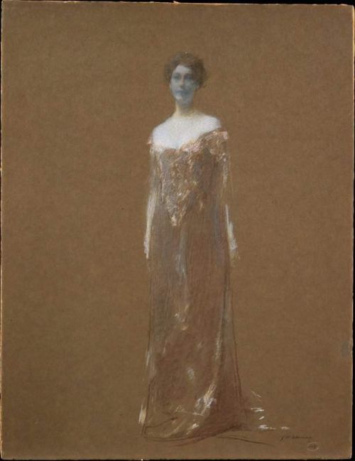 Dewing Thomas Wilmer The Evening Dress Before 1926 canvas print