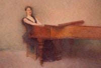 لوحة قماشية Dewing Thomas Wilmer The Piano 1891