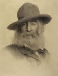 دوينغ توماس ويلمر والت ويتمان 1875 مطبوعة على القماش