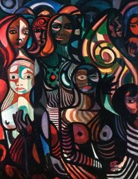 Di Cavalcanti Mulheres Facetadas - 1968 canvas print