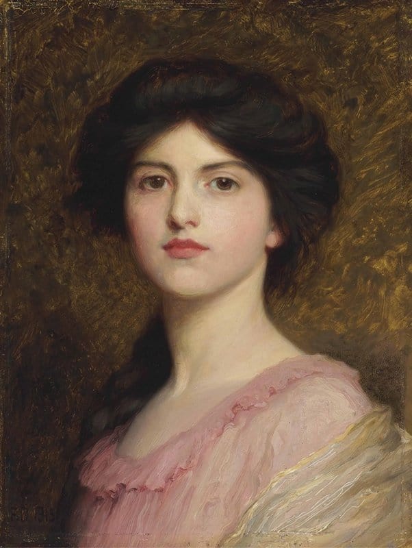 Dicksee Francis Bernard Portrait Of Camille Daughter Of Sutton Palmer 1913 canvas print