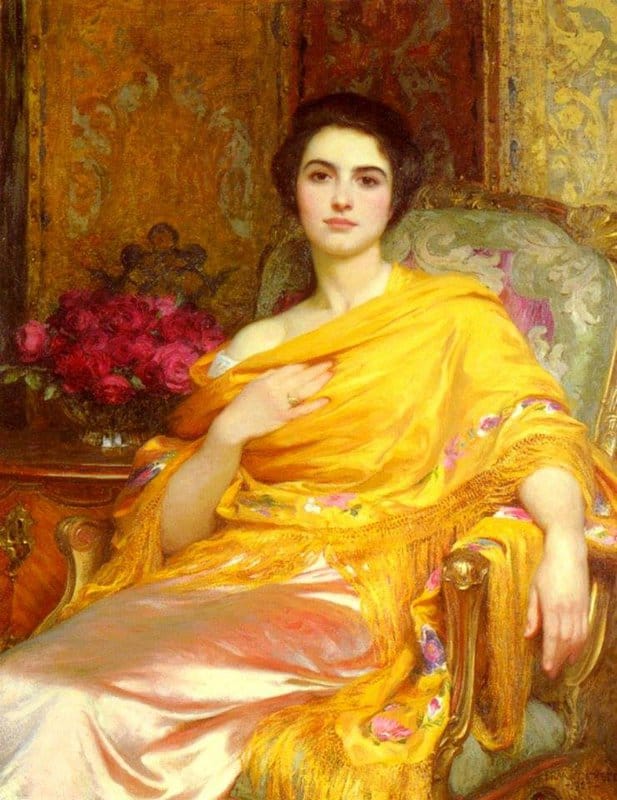 Dicksee Francis Bernard Portrait Of Elsa Daughter Of William Hall Esq. 1927 canvas print