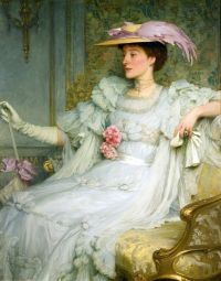 Dicksee Francis Bernard Porträt von Lady Hillingdon 1905