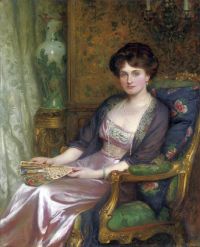 Dicksee Francis Bernard Portrait Of Mrs. George Pinckard 1911 canvas print