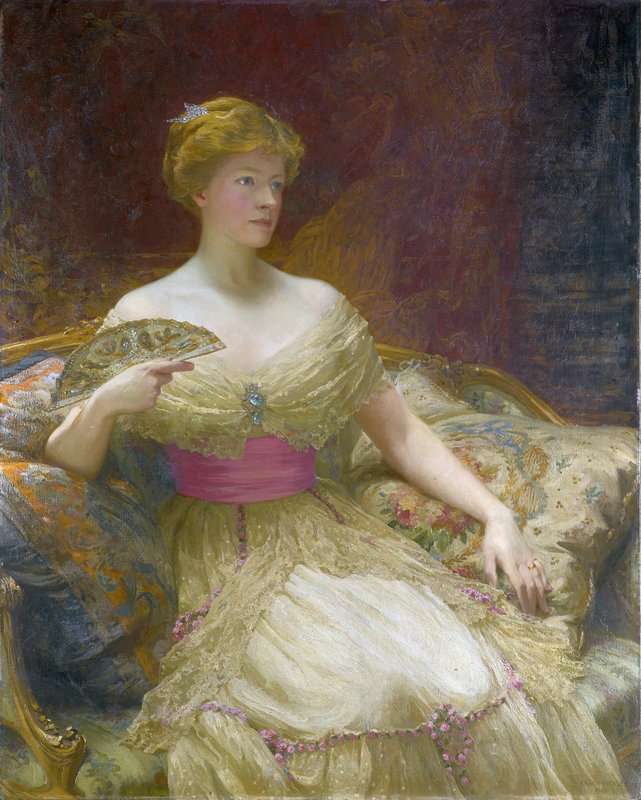 Dicksee Francis Bernard Portrait Of Mrs Austin Mackenzie 1918 canvas print