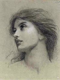 Dicksee Francis Bernard Study For The Head Of The Damsel In Chivalry Ca. 1885