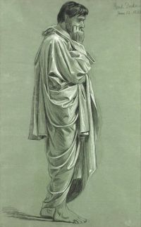 Dicksee Francis Bernard Study Of A Draped Figure 1873 canvas print