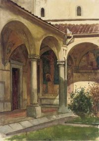 Dicksee Francis Bernard The Cloister The Convent Of San Marco Florence 1907