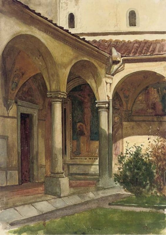 Dicksee Francis Bernard The Cloister The Convent Of San Marco Florence 1907 canvas print