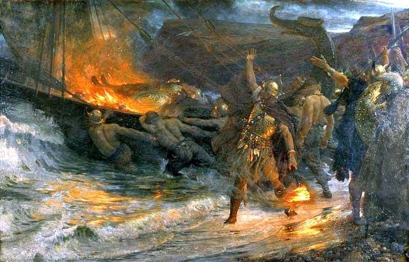 Dicksee Francis Bernard The Funeral Of A Viking 1893 canvas print
