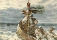 Dicksee Francis Bernard Vikings Heading For Land 1873