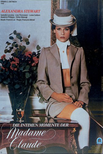 Tableaux sur toile, riproduzione del poster del film Die Intimen Momente Der Madame Claude
