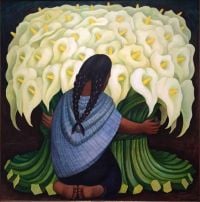 Diego Rivera The Flower Seller 1943 canvas print