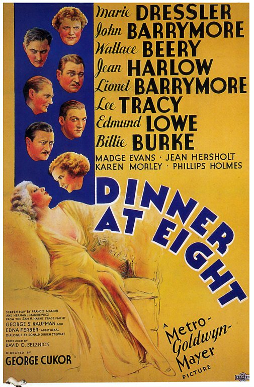 Tableaux sur toile, riproduzione del poster del film Dinner At Eight 1933