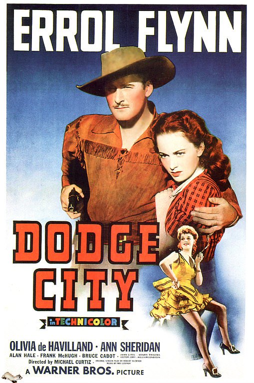 Stampa su tela del poster del film Dodge City 1939