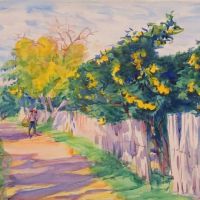 Dodge Macknight A Lane door een sinaasappelboomgaard Orihuela 1904