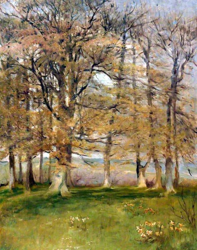 Dodson Sarah Paxton Ball Budding Elms In April Mayfield 1901 canvas print