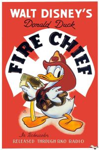 Poster del film 1941 del capo dei vigili del fuoco di Paperino