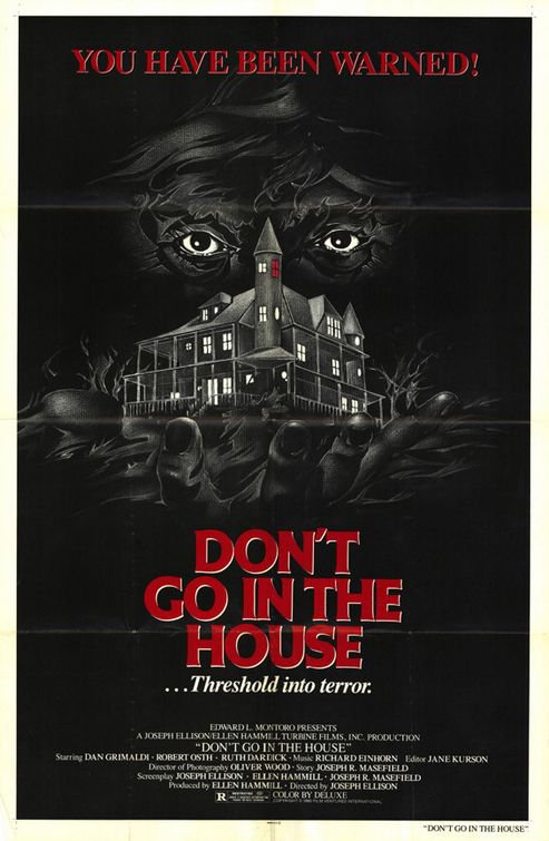 Póster de la película Don't Go In The House, impresión en lienzo