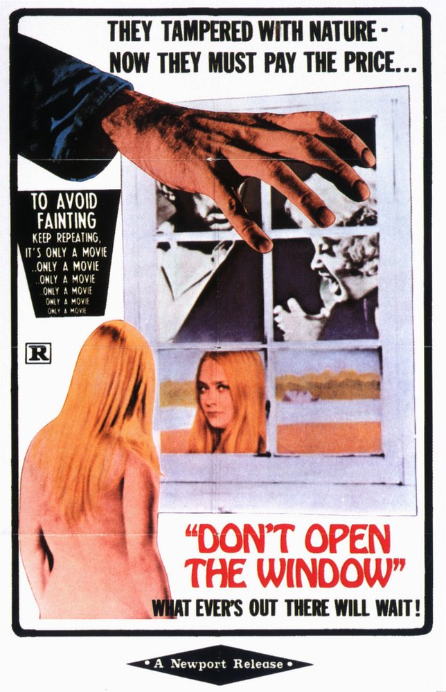 Poster del film Non aprire la finestra, stampa su tela