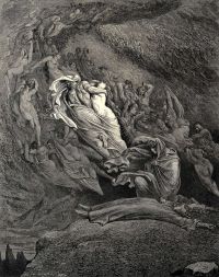 Dore Gustave 18 나는 연민으로 인해 죽음이 멀지 않은 듯하고 시체가 쓰러진 것처럼 보입니다.