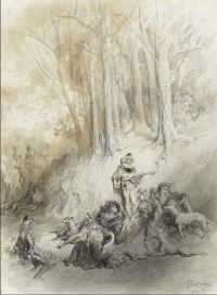 Dore Gustave In A Woodland 1872 canvas print