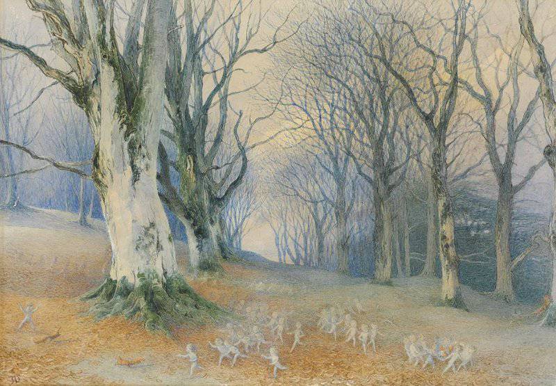 Doyle Richard Fairies And Squirrels In A Fores canvas print