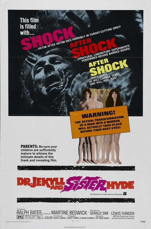 Tableaux sur toile, reproducción de Dr.jekyll y Sister Hyde Movie Poster