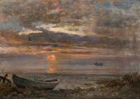Drachmann Holger Sunset On A January Day At Skagen canvas print