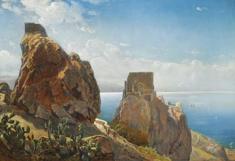 Drachmann Holger View From Scaletta Over Faro Di Messina To Calabria canvas print