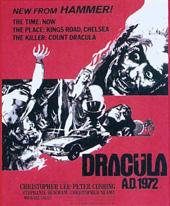 Stampa su tela del poster del film Dracula Ad 1972