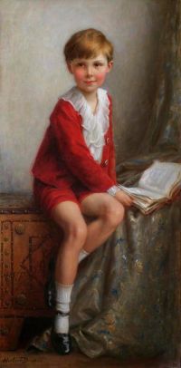드레이퍼 허버트 제임스 Bwg Oates 중위의 테디 아들의 초상화 1919