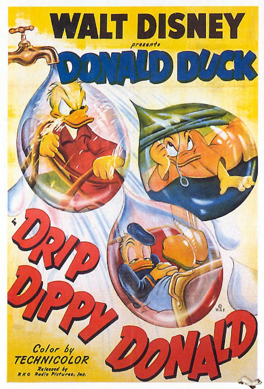Drip Dippy Donald 1948 Movie Poster stampa su tela