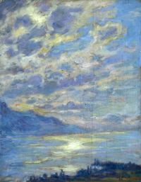 Duhem Henri Mont Riant Vevey Sonnenuntergang 1925