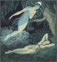Dulac Edmund Selene And Endymion 1931 canvas print