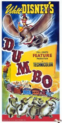 Dumbo 1941v2 영화 포스터 캔버스 프린트
