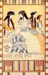 Duncan John Ladies Of The Minoan Court 1917 طباعة قماشية