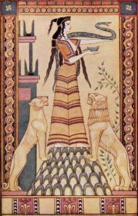 Duncan John The Snake Goddess Of Crete 1917 canvas print