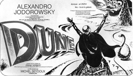 Tableaux sur toile, reproducción de Dune Jodorowsky Movie Poster