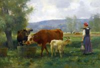 Dupre Julien die junge Milchmagd mit ihrer Herde